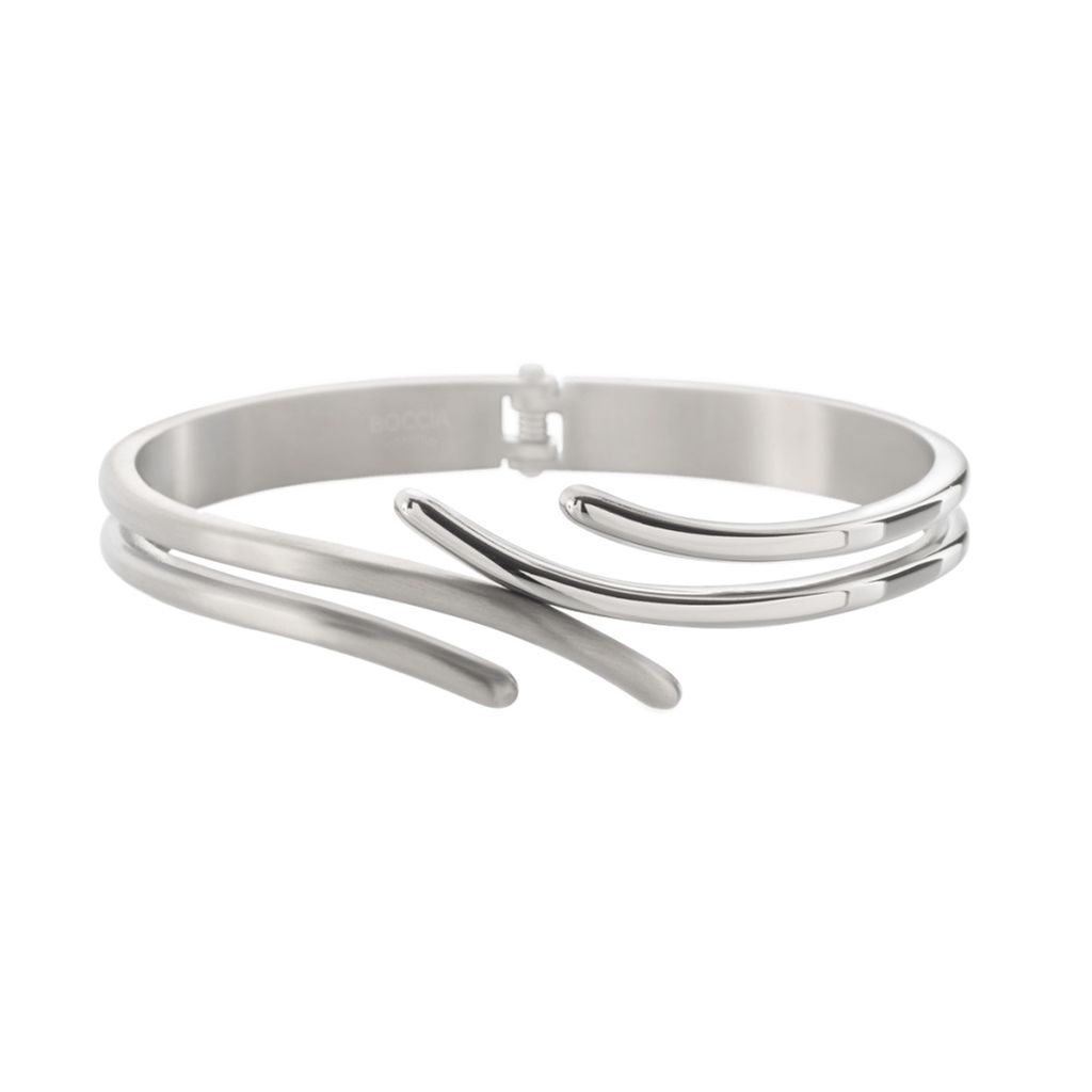 Boccia Damen Armreif aus Titan in silberfarben - 0396-01