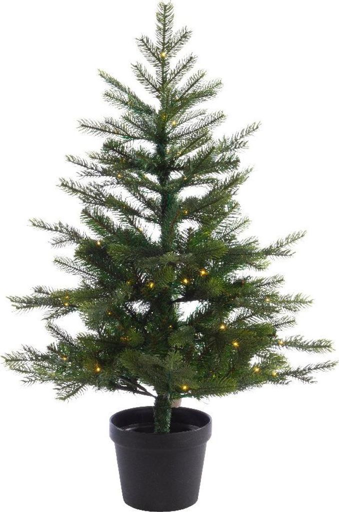 Mini kerstboom tafelboom H120 D73 cm Grandis pot tree Productafbeelding 