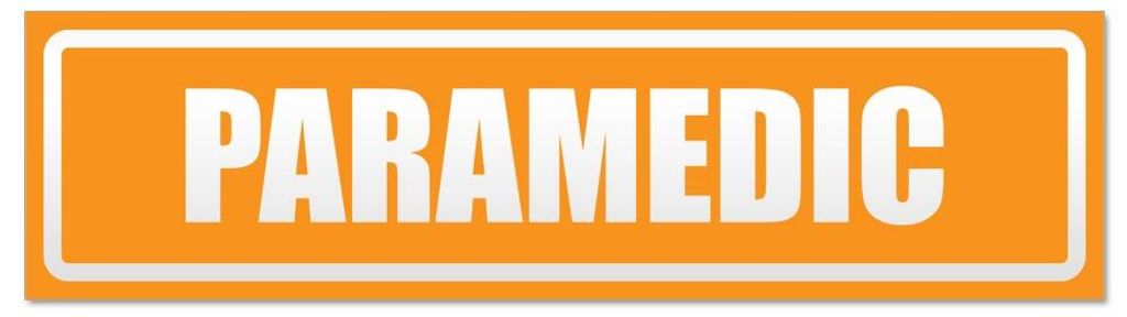 Kiwistar Paramedic invertiert Magnetschild Schild magnetisch - 20cm Orange - Magnetfolie für Auto PKW Kfz