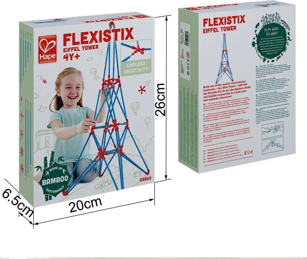 Tour Eiffel Hapé en Bois Durable - Design Réaliste et Finition Premium