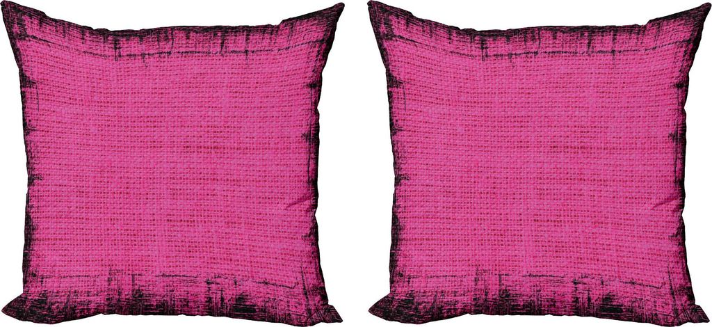 ABAKUHAUS Magenta Kissenbezug Set (2Stück), Futuristisches Design in alten Impressionen Latex Grungy Murky Surface Pastell-Farben, 45 x 45 cm, Fuc...
