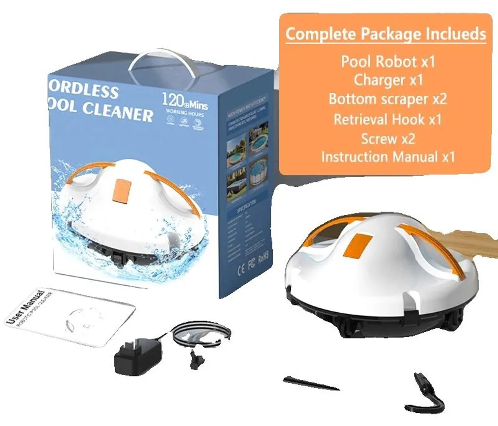 Fini les câbles emmêlés avec ce robot aspirateur de piscine orange