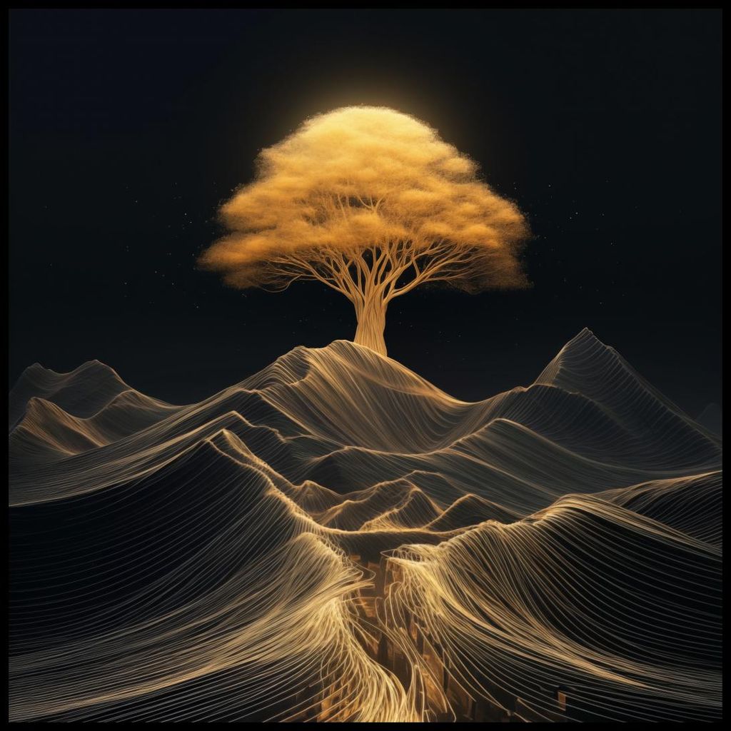 Plakat 80x80cm Baum der Energie