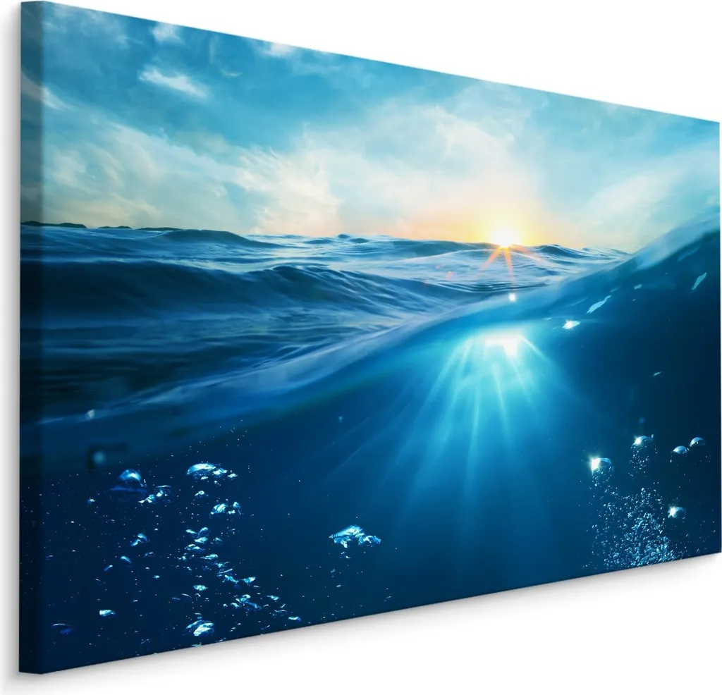 Offerta Quadro Mare 120x80 XXL - Tela Moderna Sole e Acqua Prezzo Top