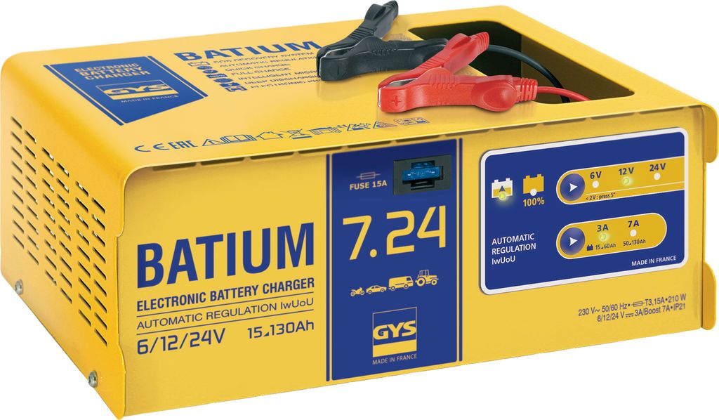 GYS Batterieladegerät BATIUM 7-24 6/12/24V Image du produit 