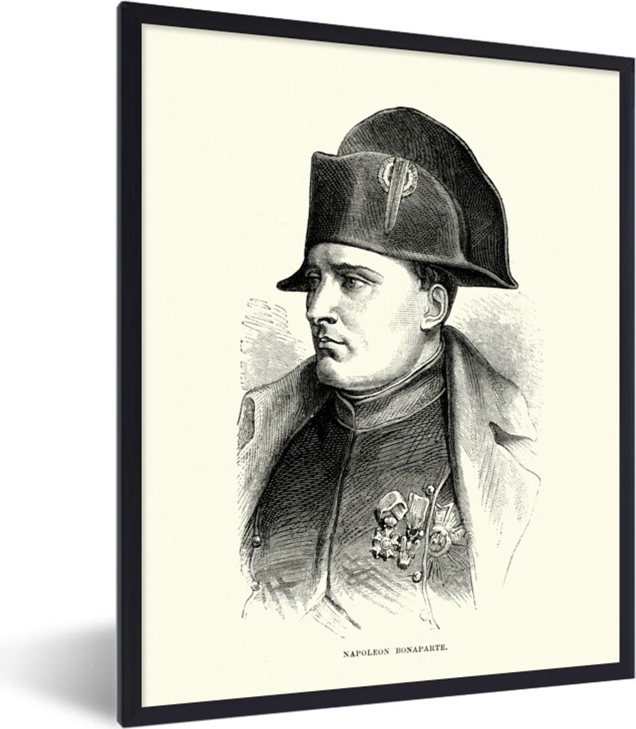 MuchoWow® Gerahmtes Poster Illustration von Napoleon Produktbild 