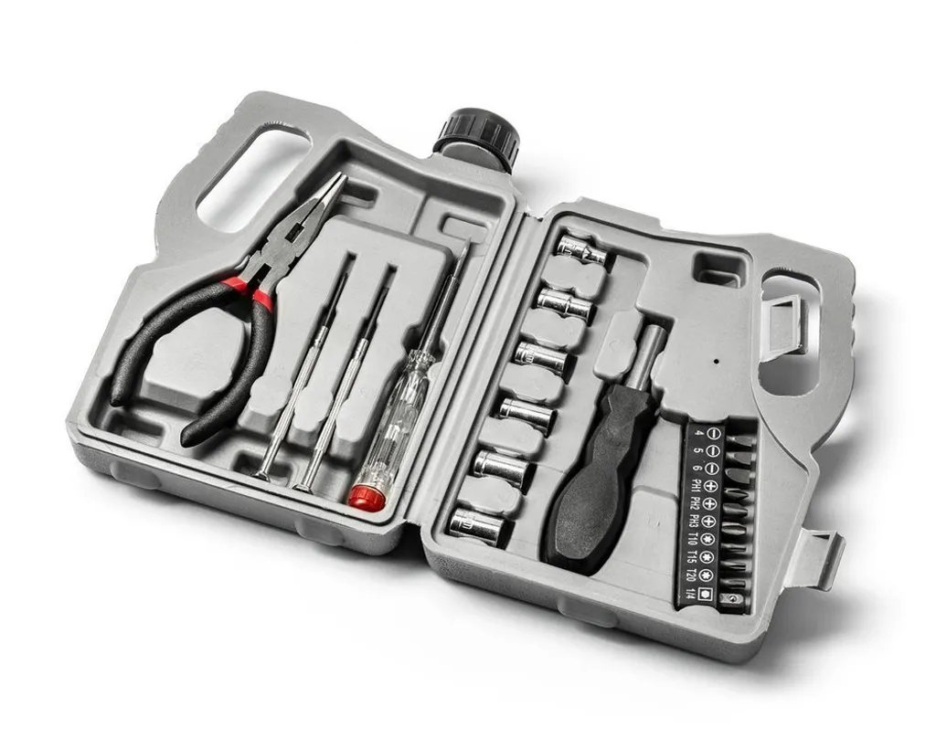 Kit outils multifonction en bidon acier - Rangement robuste et compact - 9