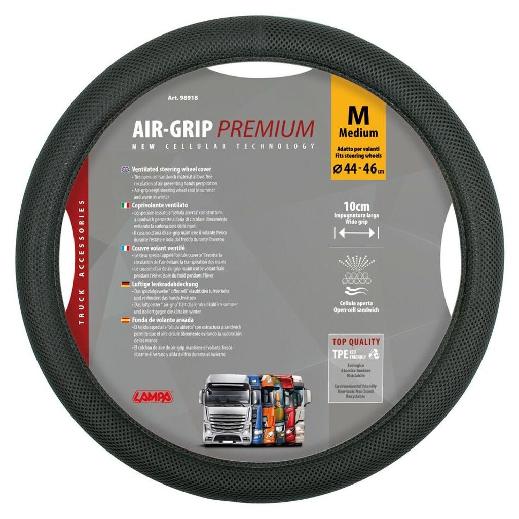Lampa Lenkradbezug Air-Grip, belüfteter - M - Ø 44/46 cm