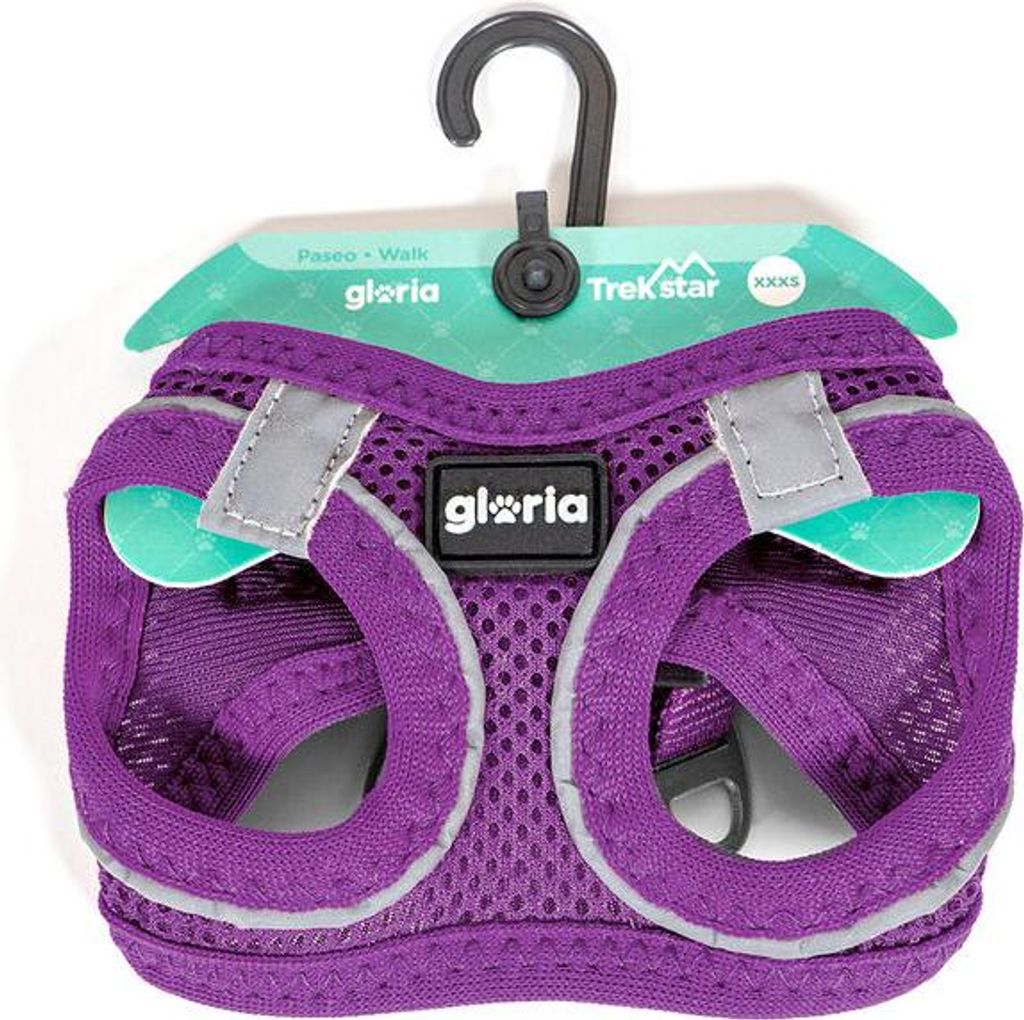 Hundegeschirr Gloria Trek Star 32,8-35,4 cm 45-47 cm Lila M