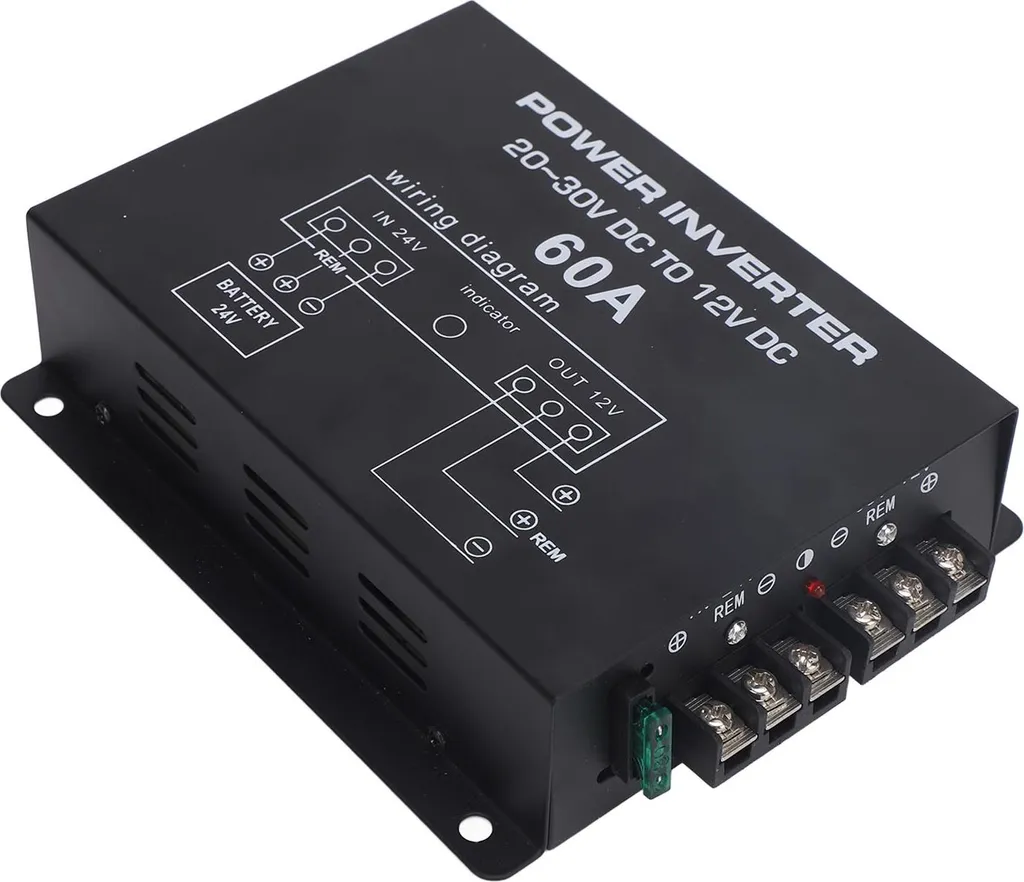 Réducteur de Tension 24V vers 12V 60A avec Régulateur Thermique Auto