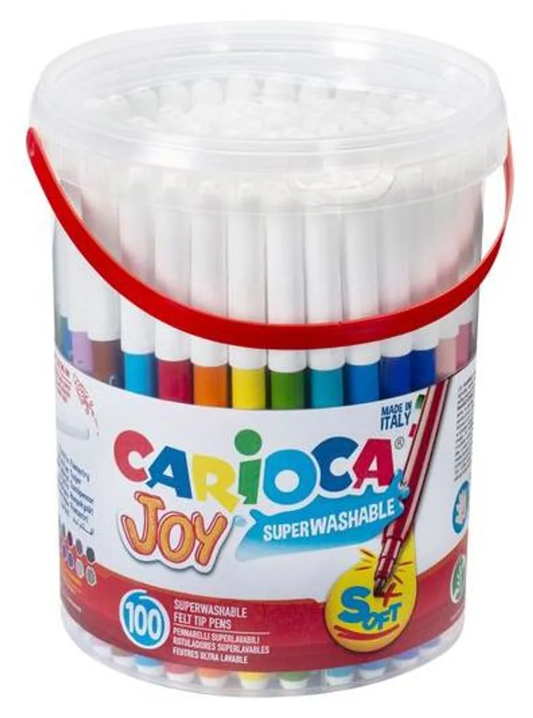 Carioca Feutres Joy boîte de 100 feutres lavables pour dessin enfant