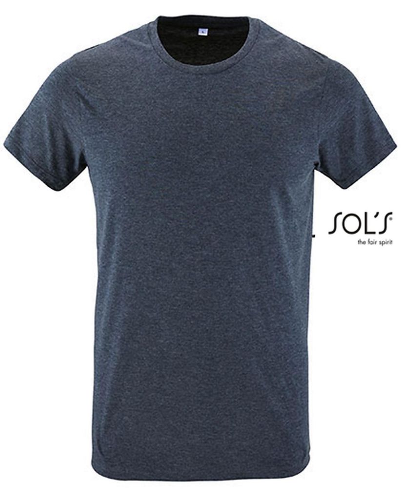 SOLs 00553 | Regent Fit Herren T-Shirt - Farbe: Heather Denim - Größe: XL