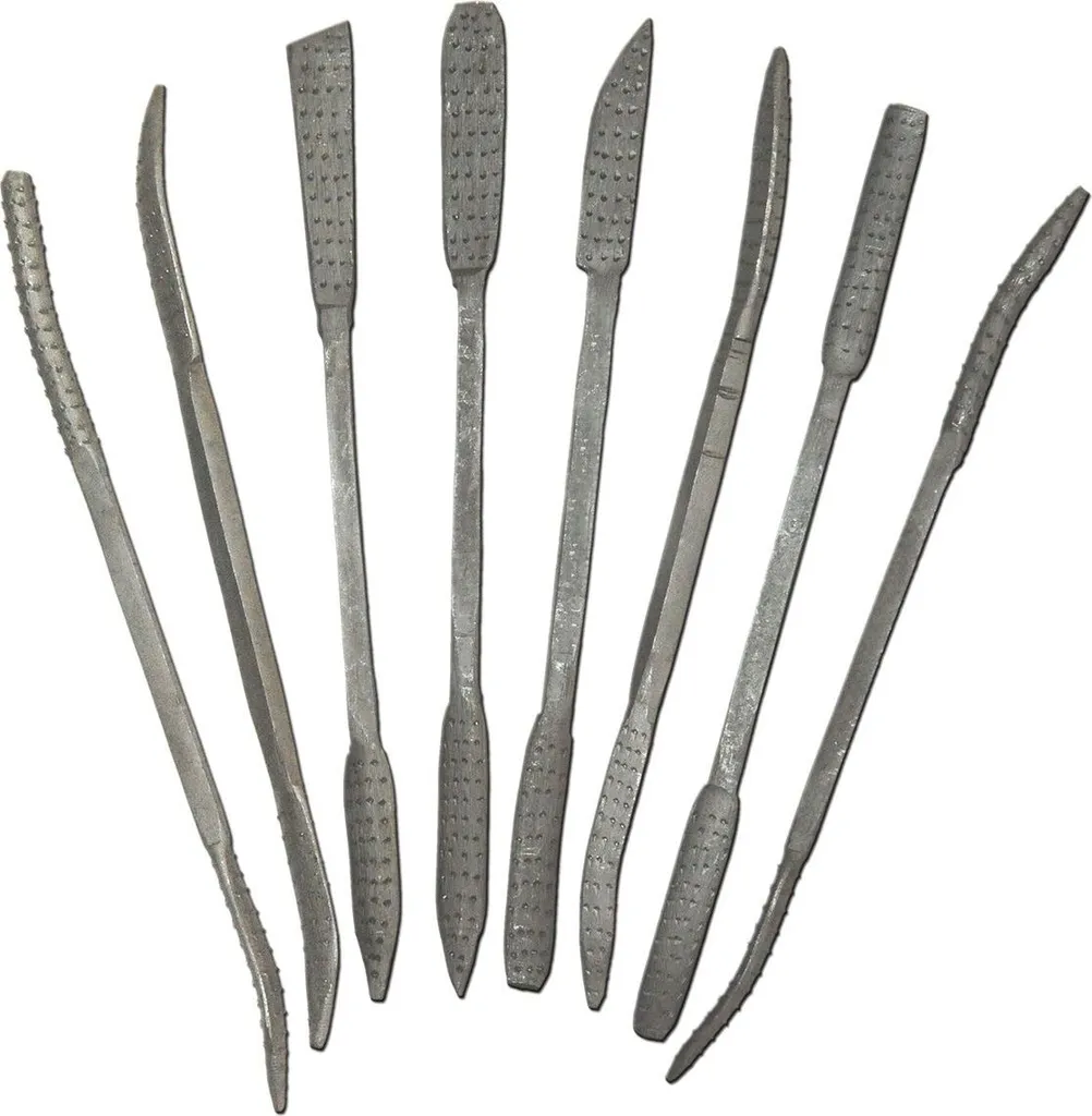 Jeu de râpes gris argenté 8 pièces en acier pour cuisine moderne
