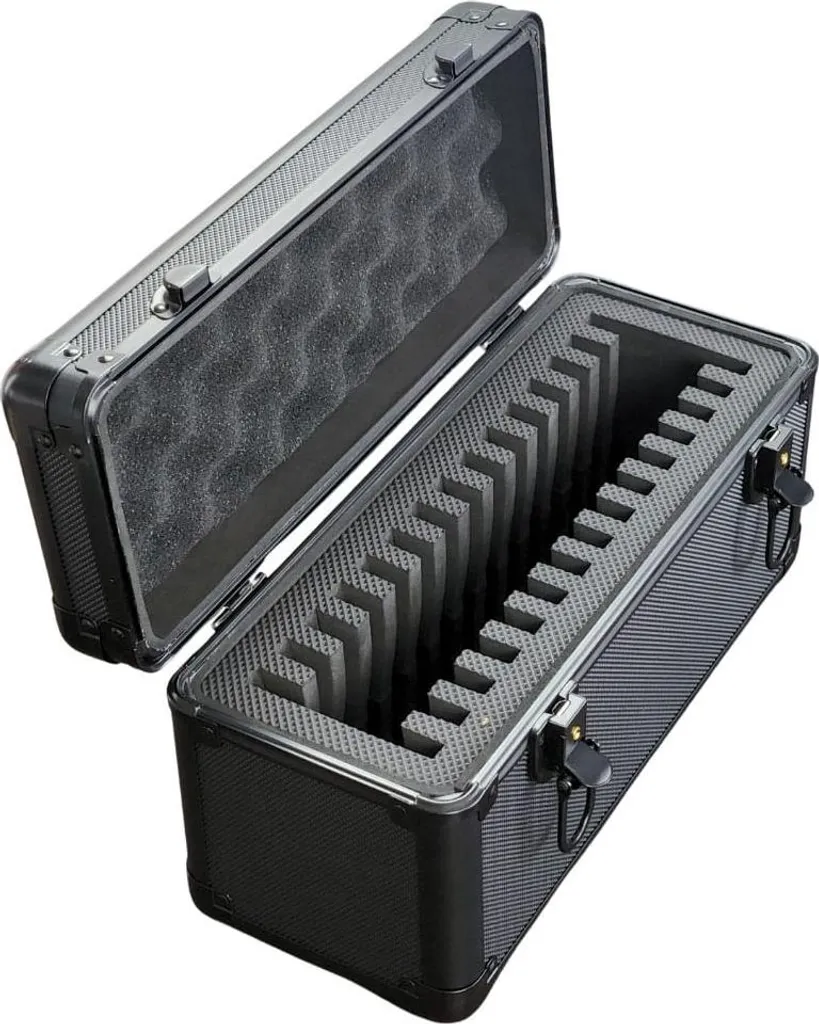 Boîtier de Transport Anti-Choc pour 15 Boosters - Finition Aluminium Noir