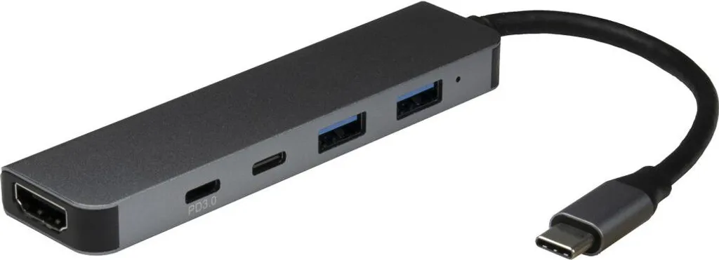 Inter Tech Inter-Tech Adapter Argus H-469-01 5in1 USB-C,HDMI 4K,PD100W - 1