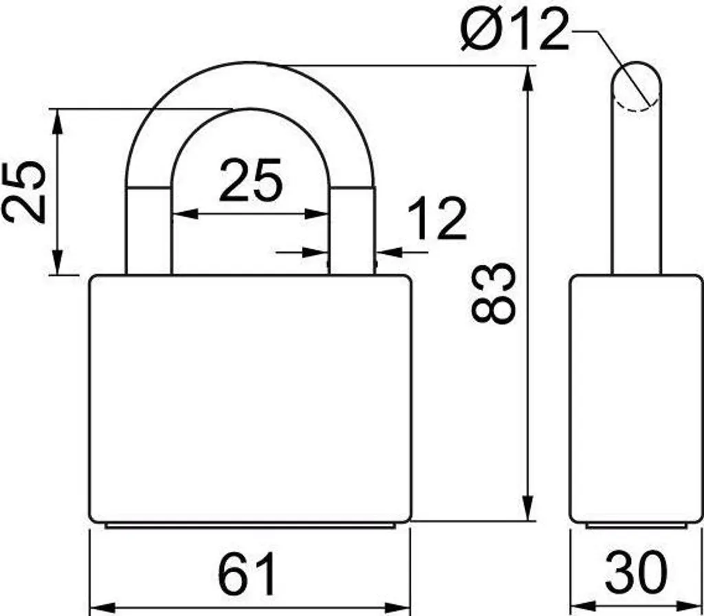Cadenas de Sécurité RC3 RV.2601 - Verrou de Haute Résistance Extérieur
