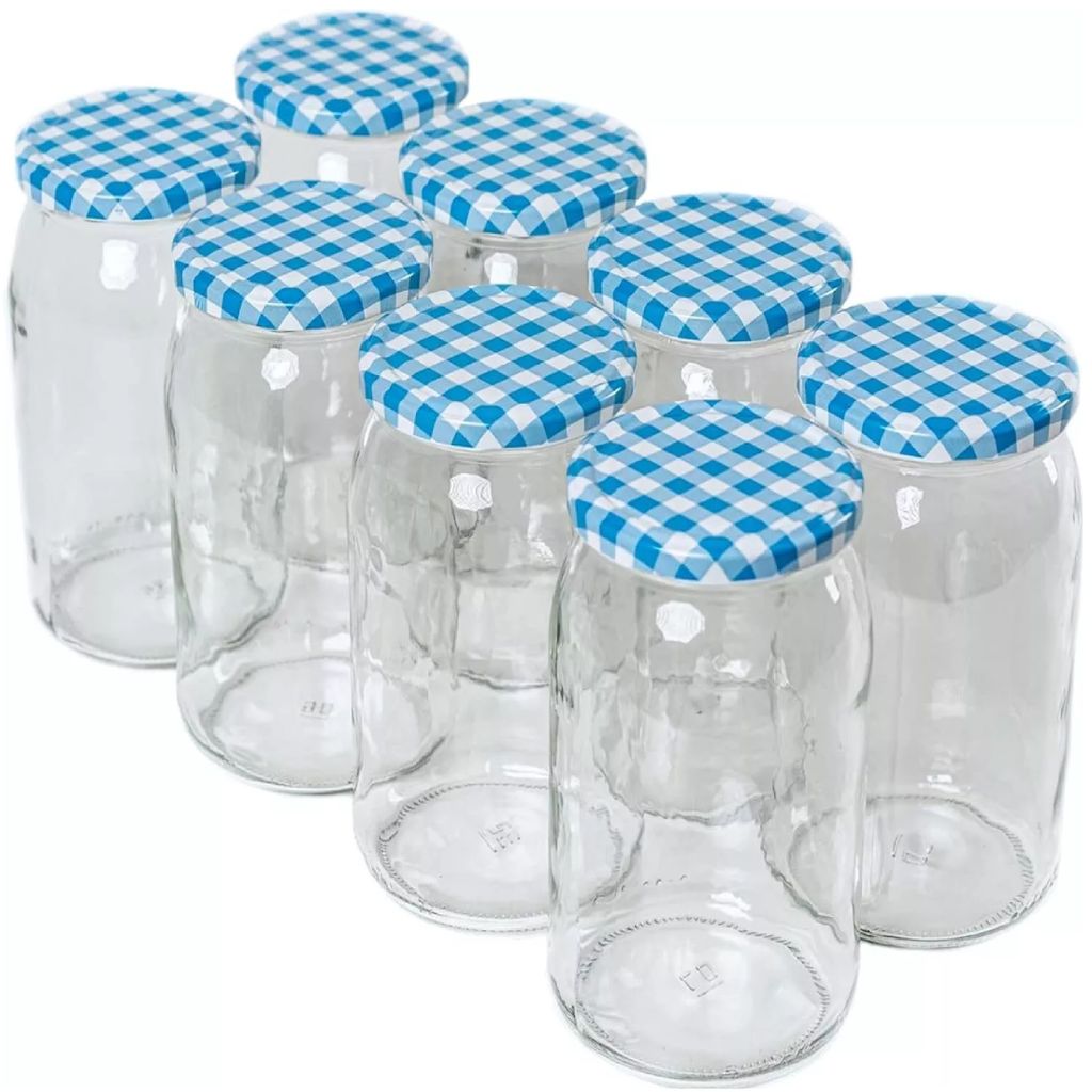Słoiki MIKONI | 48 sztuk | 900 ml | # NIEBIESKIE pokrywki | Zdjęcie produktu 