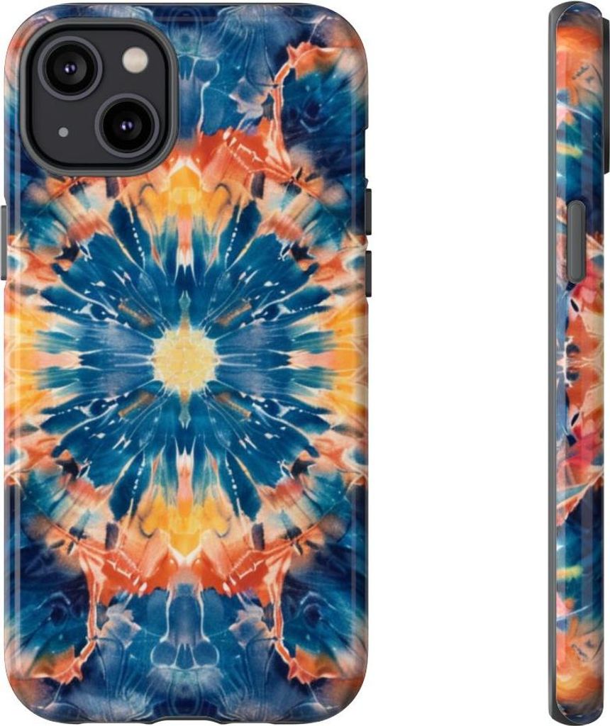 Buntes Mandala im Batik-Stil – Hülle Kompatibel mit iPhone 14 Plus