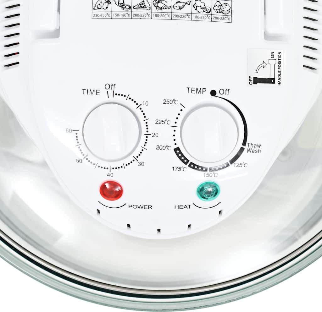 VidaXL Halogenofen 1400W - 17L Heissluftofen Mit Verlängerungsring