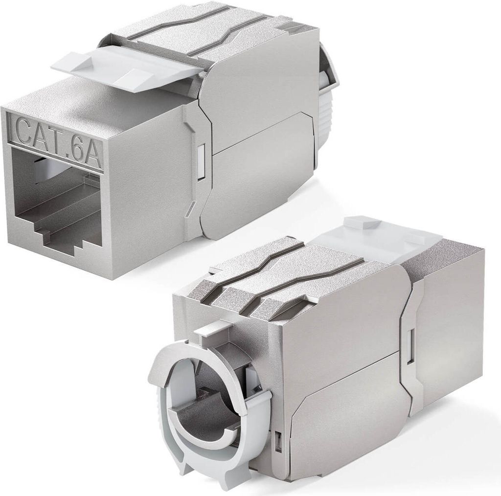 Keystone Modul RJ45 CAT 6a 180° Anschluss frontale Produktbild 2