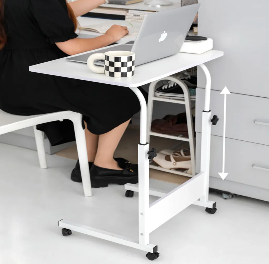 Table d'ordinateur portable à roulettes pour éviter le mal de dos - 11