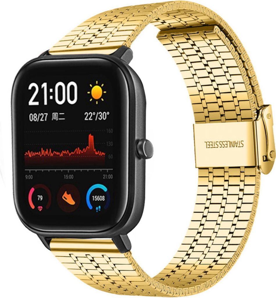 Strap-it Amazfit GTS Edelstahlarmband (Gold)