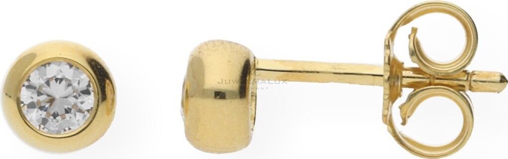 JuwelmaLux Ohrringe 925 Silber mit Zirkonia Gold plattiert JL20-06-0200