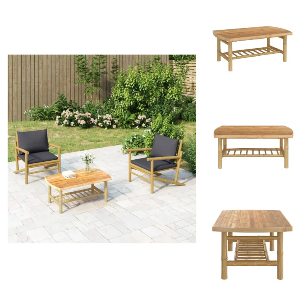 Tavolino Basso in Bambù 90x55 cm vidaXL | Atmosfera Tropicale Outdoor