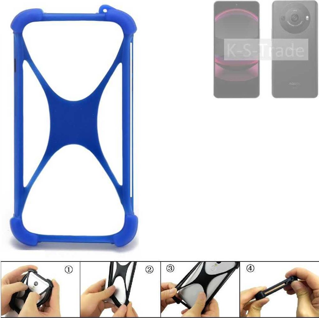 K-S-Trade Handy Hülle kompatibel mit Sharp Aquos R8 Pro Silikon Schutzhülle Cover Case Bumper Silikoncase TPU Softcase Schutz Hülle Smartphone