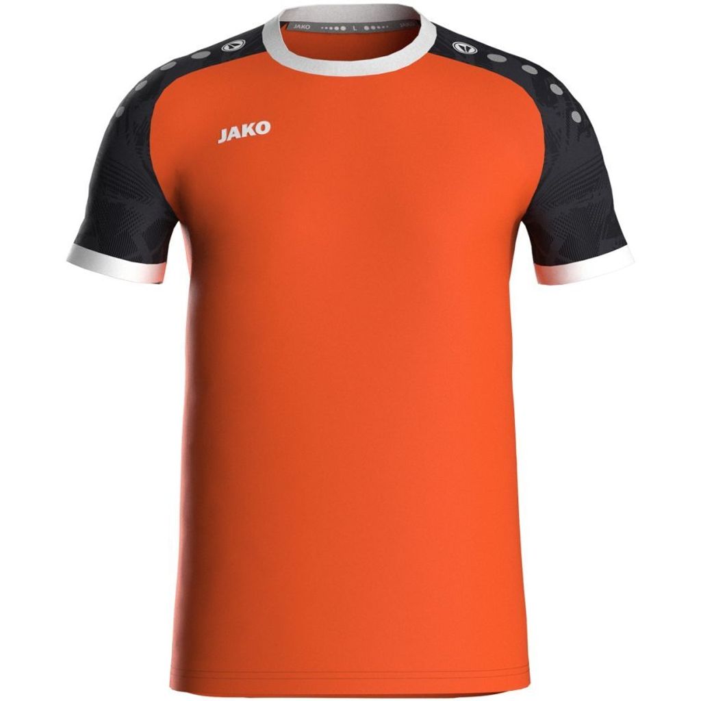 Jako Iconic Trikot Kurzarm Herren - Neonorange / Schwarz