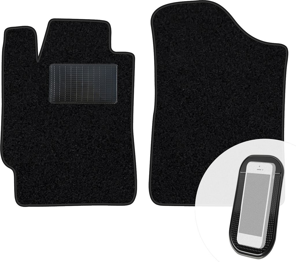 moto-MOLTICO Vorne Fußmatten Auto Velours Autoteppiche Schwarz Automatten Set 2-teilig passend für Toyota Avalon 1995-2001