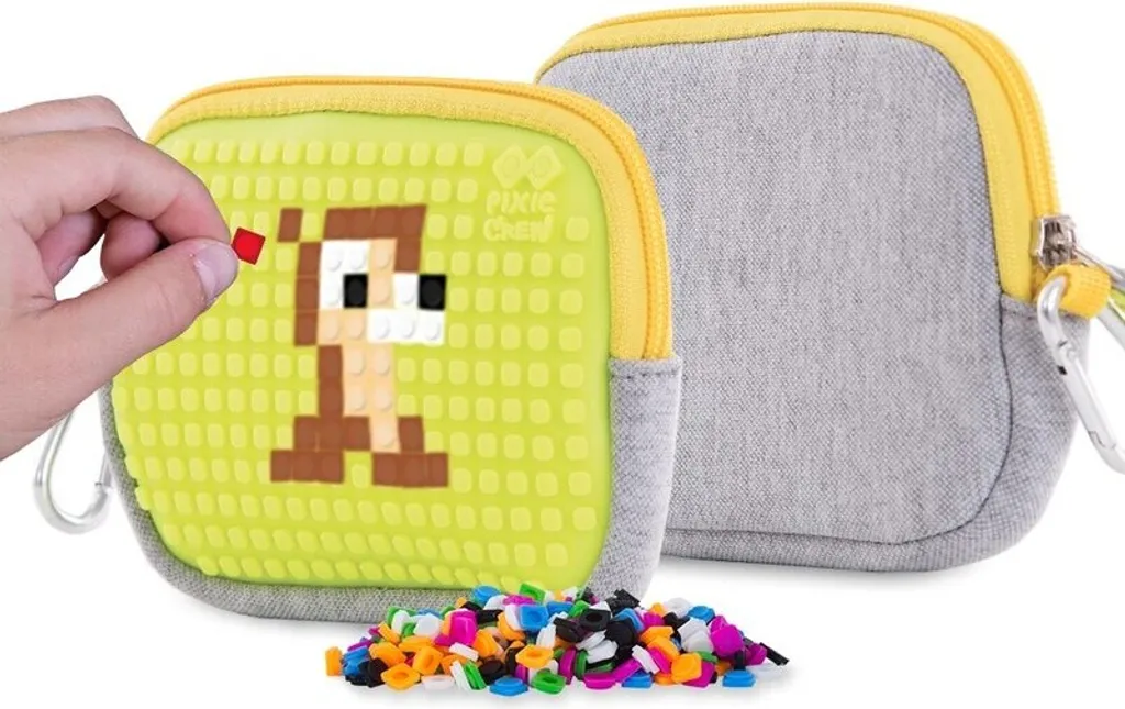 Mallette universelle PIXIE CREW grise avec panneau pixel créatif