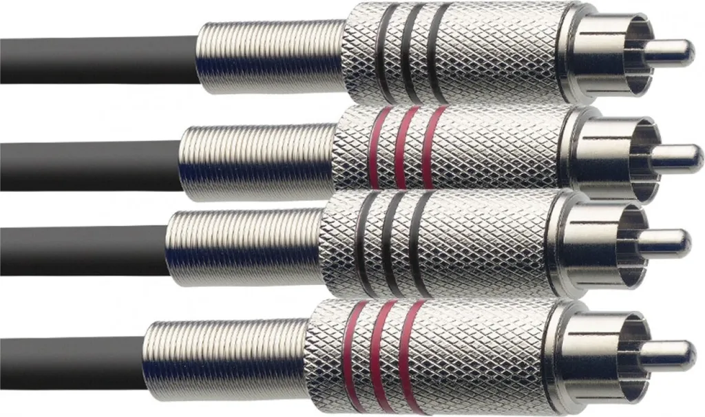 Cavo doppio, cinch/cinch (m/m), 60 cm - 1
