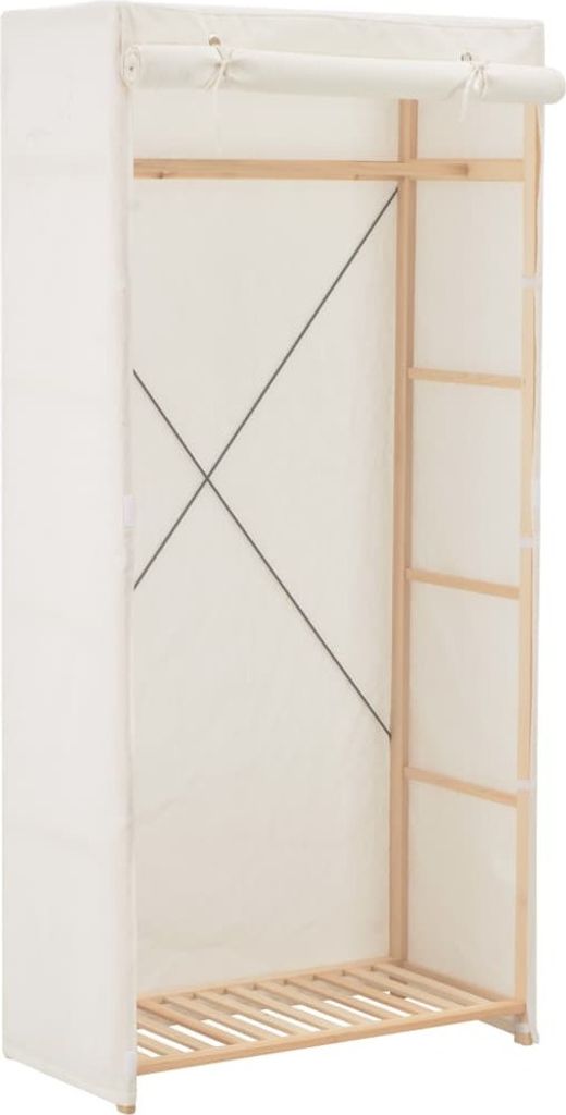Kleiderschrank Weiß 79 x 40 x 170 cm Stoff , Produktbild 1