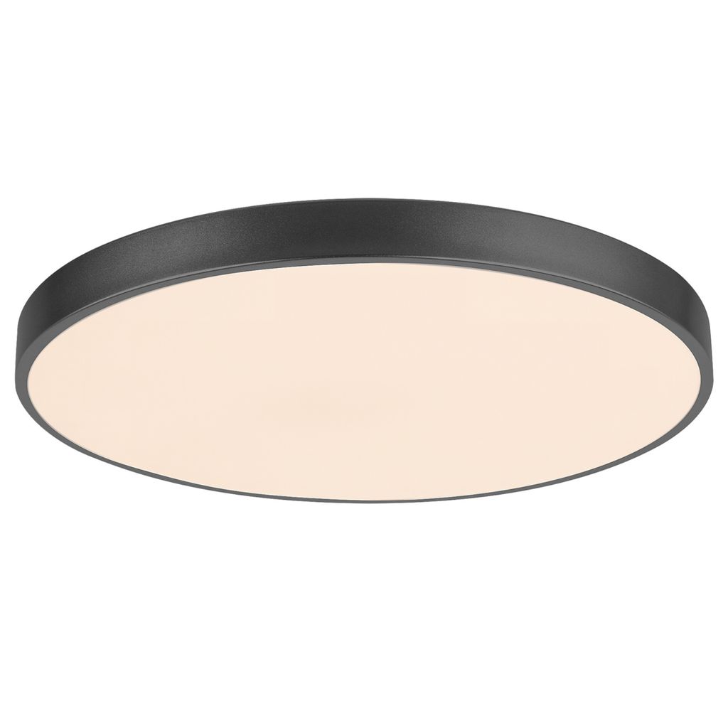 Plafon z pilotem 60 cm LED 60W czarny matowy okrągły Tesia Zdjęcie produktu 