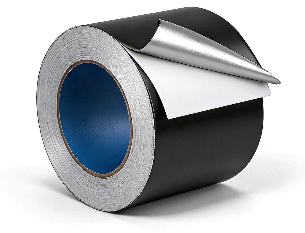 Nastro in alluminio nero EXLECO, 100 mm x 50 m, spessore Immagine del prodotto 