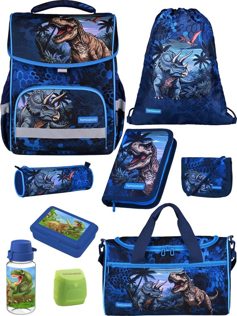 Familando Schulranzen-Set 9-teilig BASIC-PLUS Schultasche Produktbild 
