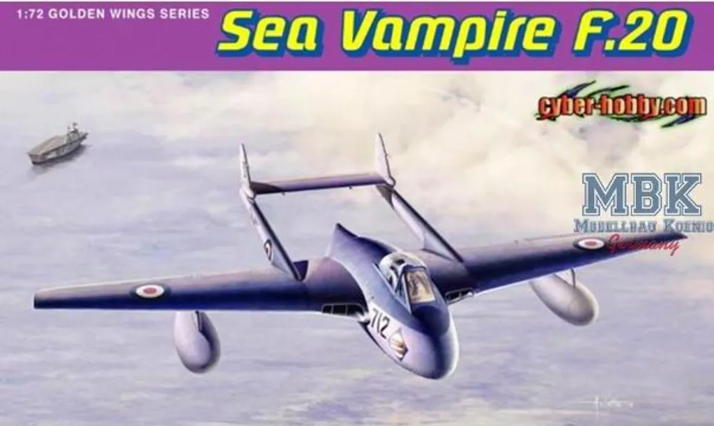 Maquette à Monter Avion Sea Vampire F.20 Dragon 5112 au Format 1/72ème