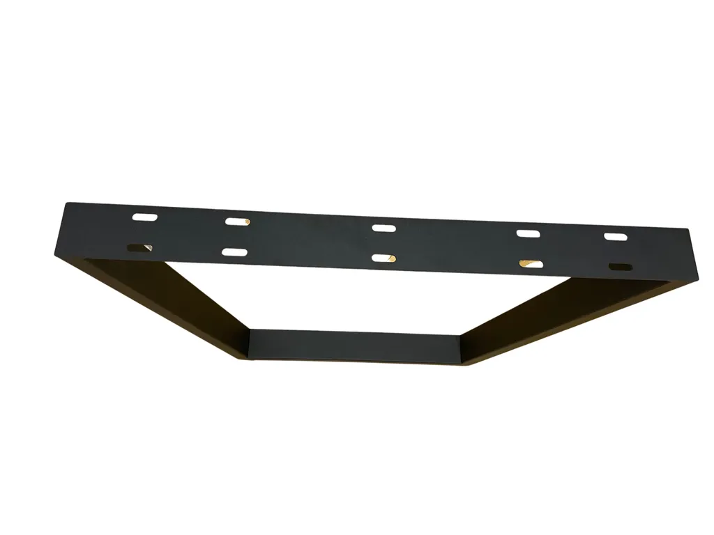 Coppia Gambe Tavolo Metallo 70cm per Scrivania - Nero Opaco Alta Tenuta - 2