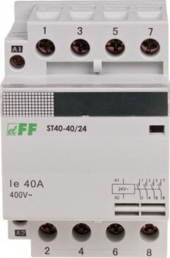 Modulares Schütz ST40-40/24 Modulares Schütz 4 Schließer I=40A Spannung Spulen U=24V AC 3 Module