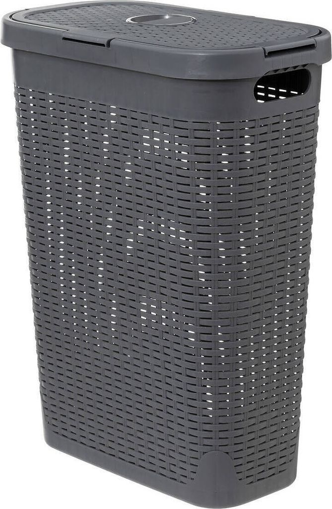 Wysoki kosz na pranie z plastiku, 40 l Zdjęcie produktu 