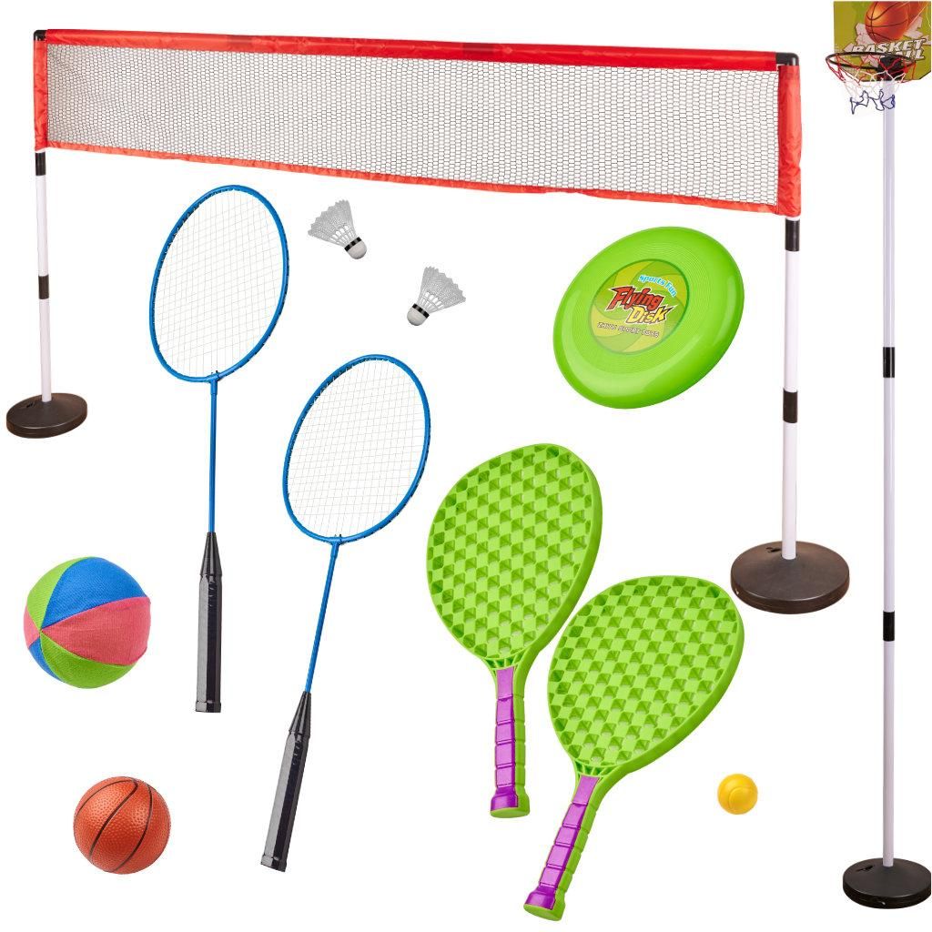 Zestaw sportowy 5v1 badminton koszykówka siatkówka tenis Zdjęcie produktu 