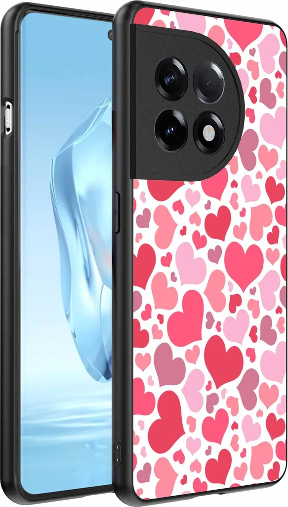 Custodia OnePlus 12 con Cuori - Cover Morbida in TPU Smartphonics