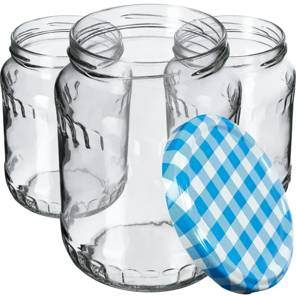 Barattoli Vetro Blu a Scacchi KADAX Jukka 720ml - Design per Cucina