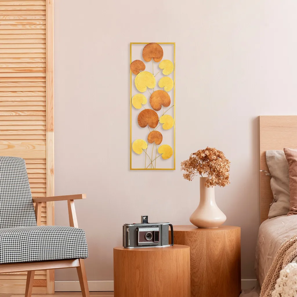 Wallity Catalpa DYU1168 Décoration Murale en Métal Coloré 32 x 90 cm