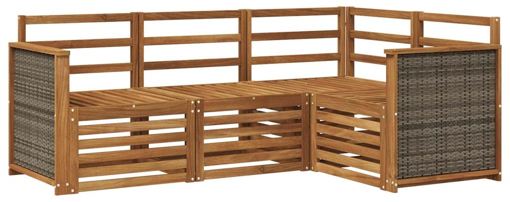 vidaXL Sofagarnituren 4 pcs Massivholz Akazie