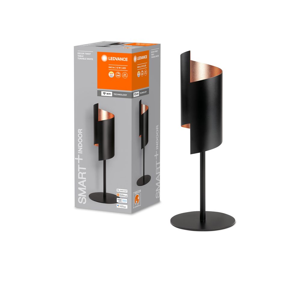 LEDVANCE Lampada da tavolo LED Smart+ Twist Black Table TW Immagine del prodotto 
