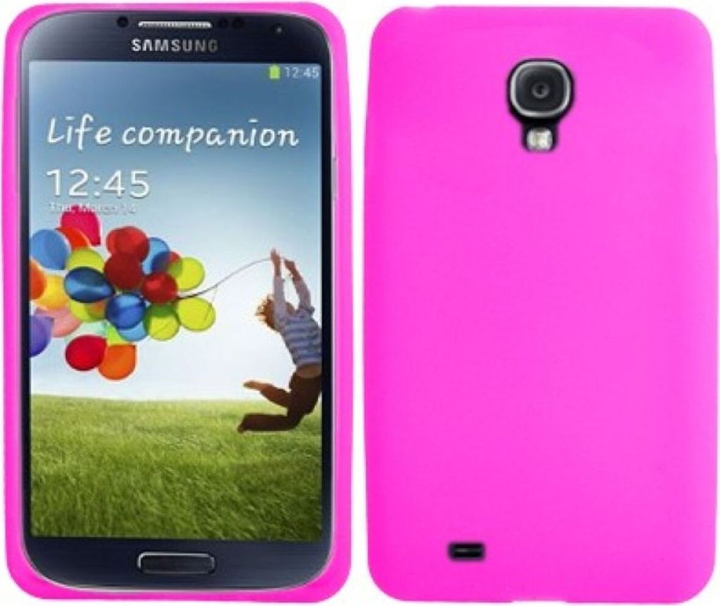 Schutzhülle Silikon Case für Handy Samsung Galaxy S4 GT-I9500 / GT-I9505 / LTE+ GT-I9506 / Value Edition GT-I9515 pink