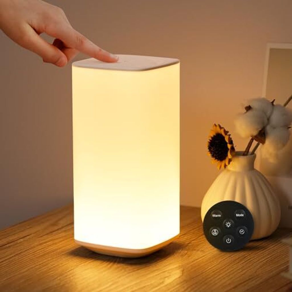 LED -Nachtlampe Touch Dimmable Fernbedienung, USB -wiederaufladbare Tisch Wireless 256 RGB -Farben ändern, Nachtlicht Timing & Memory Schlafzimmer...