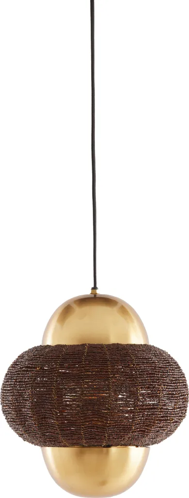 Luminaire de plafond suspension marron Cetara en métal pour salon